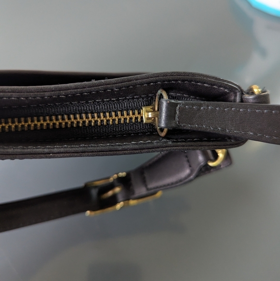 Vintage Coach Black Leather Mini Shoulder Bag Y2K - Picture 3 of 16